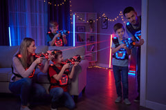 Family playing Duskmode laser tag